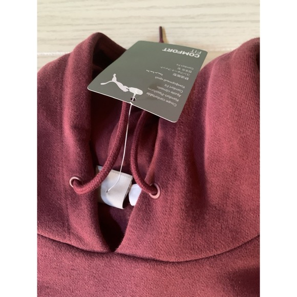 Puma Womens Small Comfort Fit Hoodie Burgundy - Picture 3 of 7